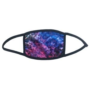 NEW Washable Shimmery Butterflies Stretchy Soft Fabric Face Mask Adult OS